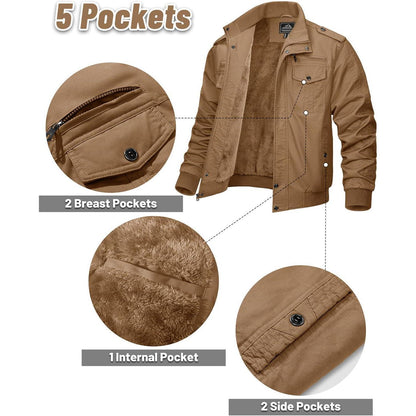Herren Fleecejacke Winterjacke Warm & Funktional – Outdoor Parka 3XL