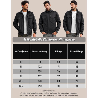 Herren Fleecejacke Winterjacke Warm & Funktional XL