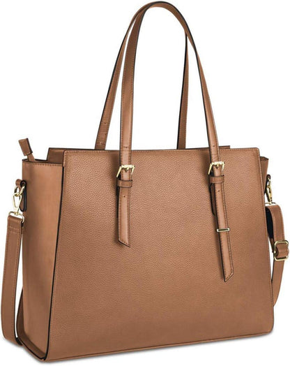 Schwarze Handtasche Damen Shopper Groß Laptop Elegant Leder
