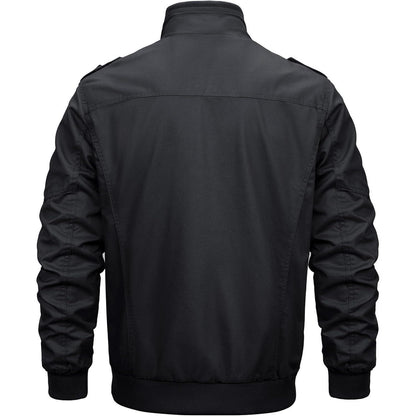 Herren Winterjacke warm gefüttert mit vielen Taschen XXL Schwarz