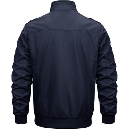 Herren Winterjacke warm gefüttert mit vielen Taschen Dunkelblau XL