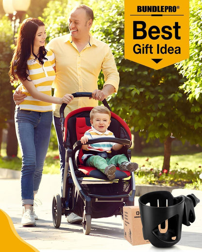 Kinderwagen Getränkehalter für Fahrrad Trolley Rollator - 360 Grad