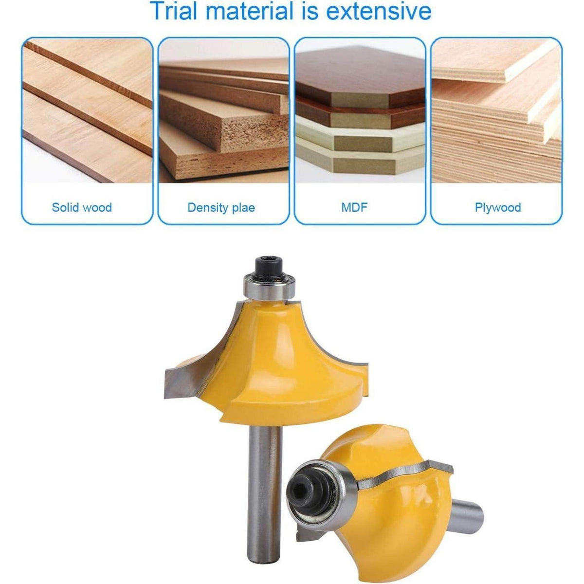 Fräser-Set Hartmetall 35-teilig 6.35mm Schaft für Holzbearbeitung