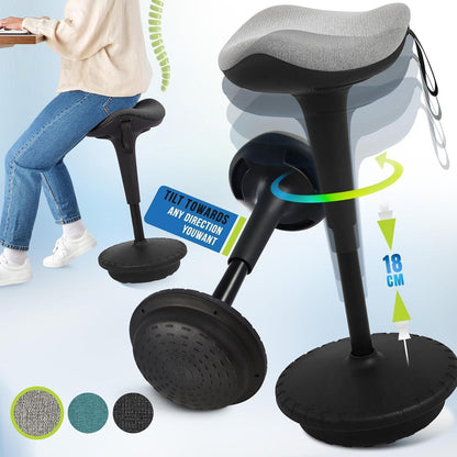 Ergonomischer Arbeitshocker Hochverstellbarer Stehhilfe Grau