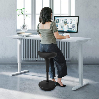 Ergonomischer Arbeitshocker Schwarz 360° Drehbar