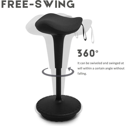 Ergonomischer Arbeitshocker Schwarz 360° Drehbar
