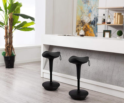 Ergonomischer Arbeitshocker Schwarz 360° Drehbar