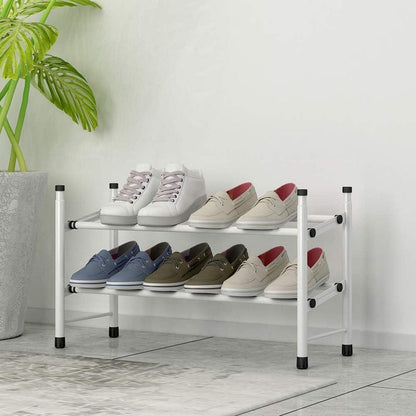Ausziehbares Schuhregal für 12 Paar Schuhe, stapelbar und