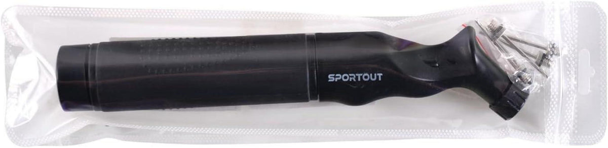 Sportout tragbare Dual-Action Ballpumpe mit 5 Ersatznadeln für Sportbälle