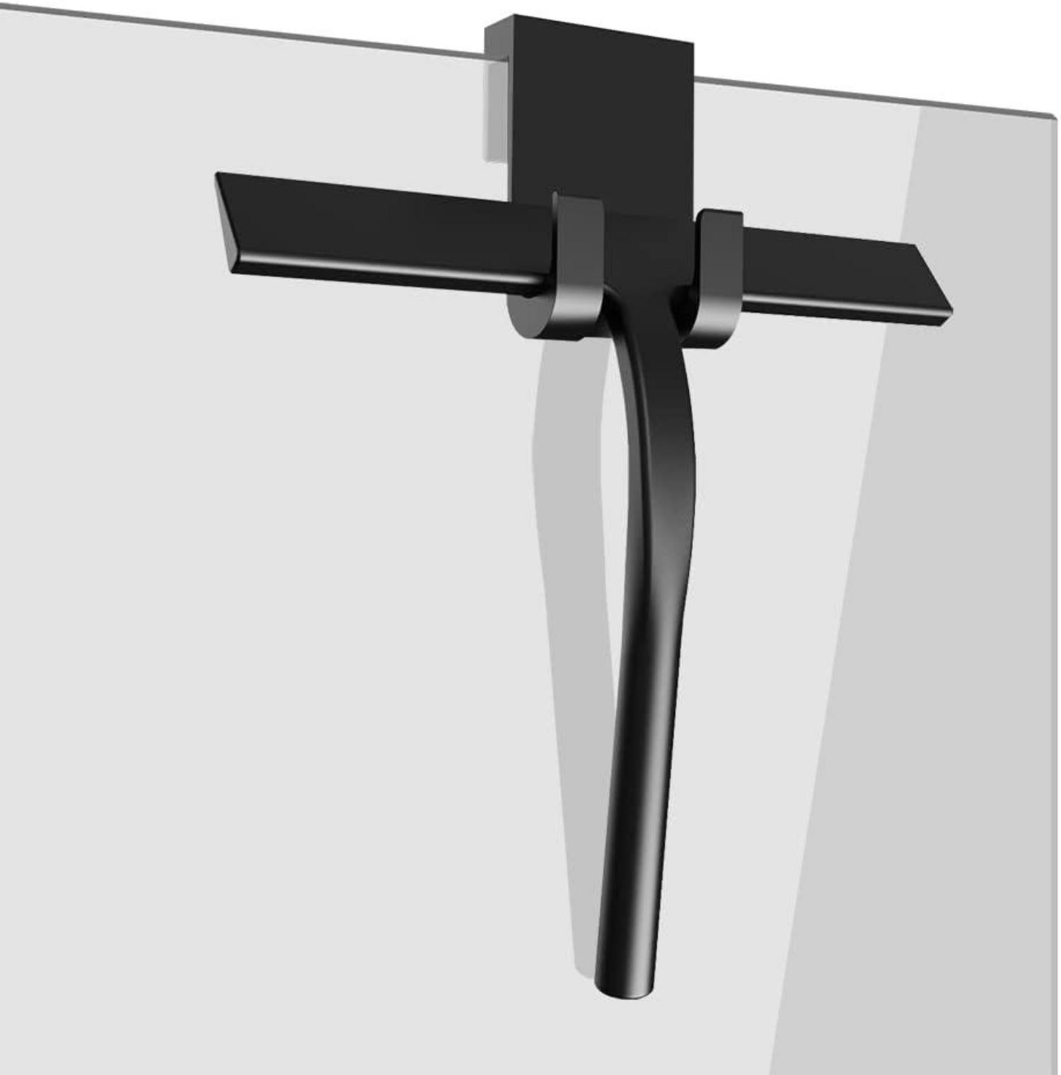 Duschabzieher Silikon Fensterabzieher Edelstahl-Kern, Black - Small