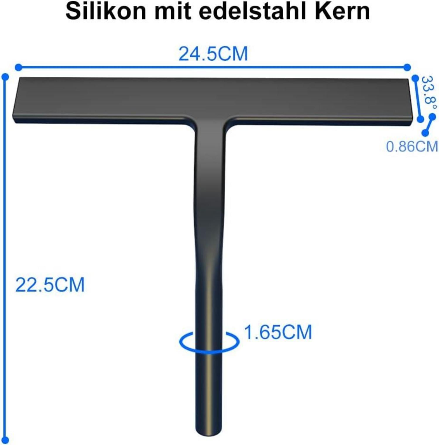 Duschabzieher Silikon Edelstahl-Kern Badezimmerwischer