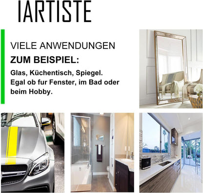 Duschabzieher Silikon mit Edelstahl-Kern für Dusche und Fenster, Black