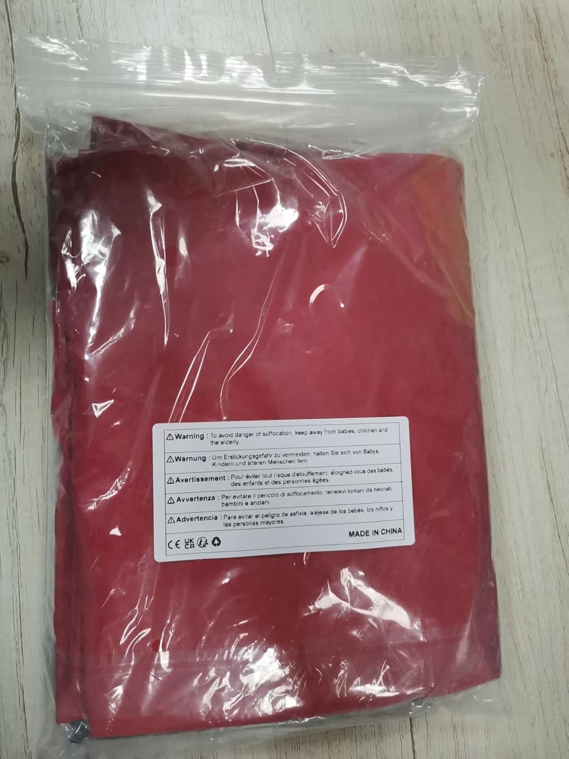 XCOZU 2er Set Wasserdichte Schürze Schwarz Rot 2 Taschen Verstellbarer Nackenband