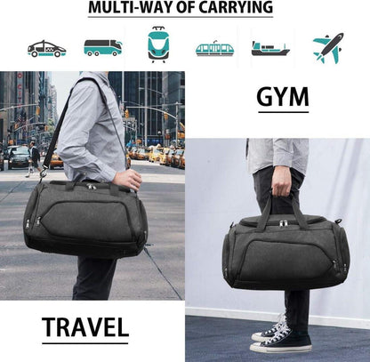 Sporttasche Herren Damen 40L Wasserdicht Fitness Reisetasche mit Schuhfach