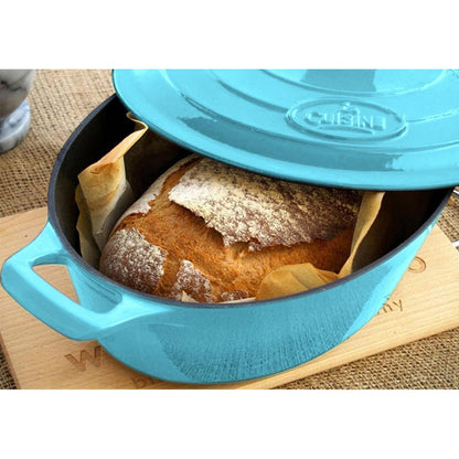 Gusseisen Bräter 33cm oval, emailliert & Induktionsgeeignet
