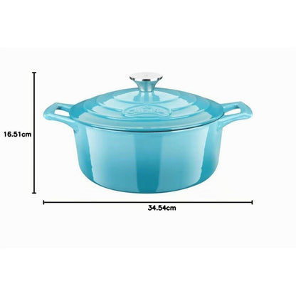 Gusseisen Schmortopf emailliert 26 cm – Hellblau