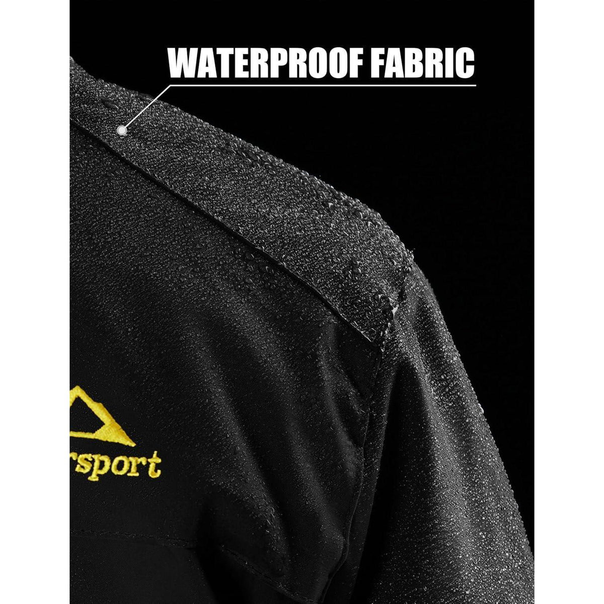 Herren Fleecejacke Winter Warm Gefüttert Skijacke Dunkel Schwarz L