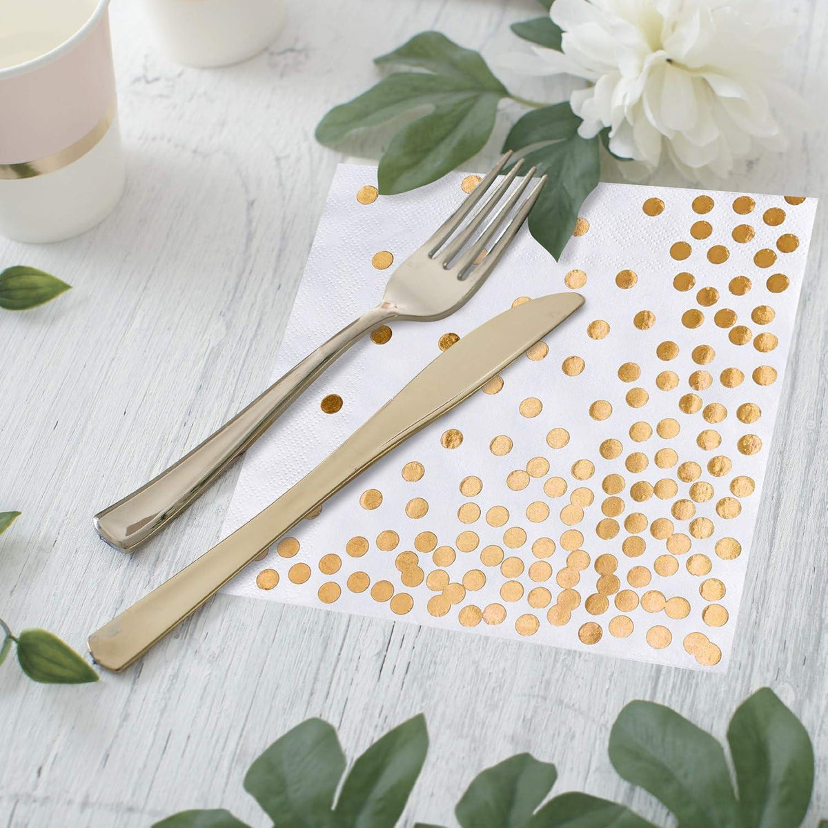 50 Goldene Geburtstag Servietten Happy Birthday Party Deko 33x33cm 3 lagig
