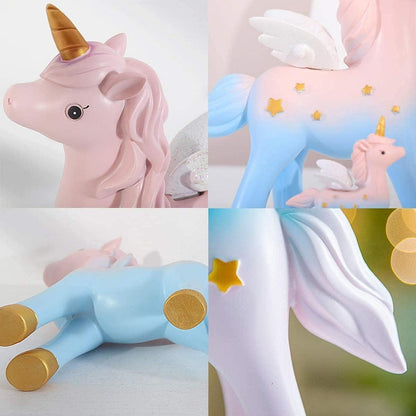 Einhorn Geburtstag Kuchendeko Set für Mädchen, Regenbogen