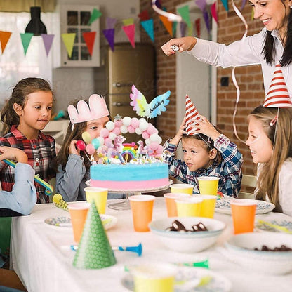 Einhorn Geburtstag Kuchendeko Set für Mädchen, Regenbogen