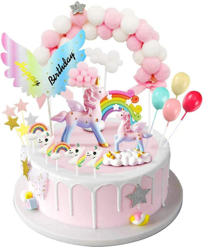 Tortendeko Einhorn Regenbogen Happy Birthday Kuchen Topper Kinder