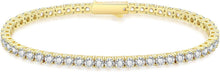 Elegantes 14K Gold Tennisarmband mit Zirkonia Steinen 3mm