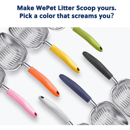WePet Katzenstreu Aluminiumlegierung Sieb Scoop langlebige