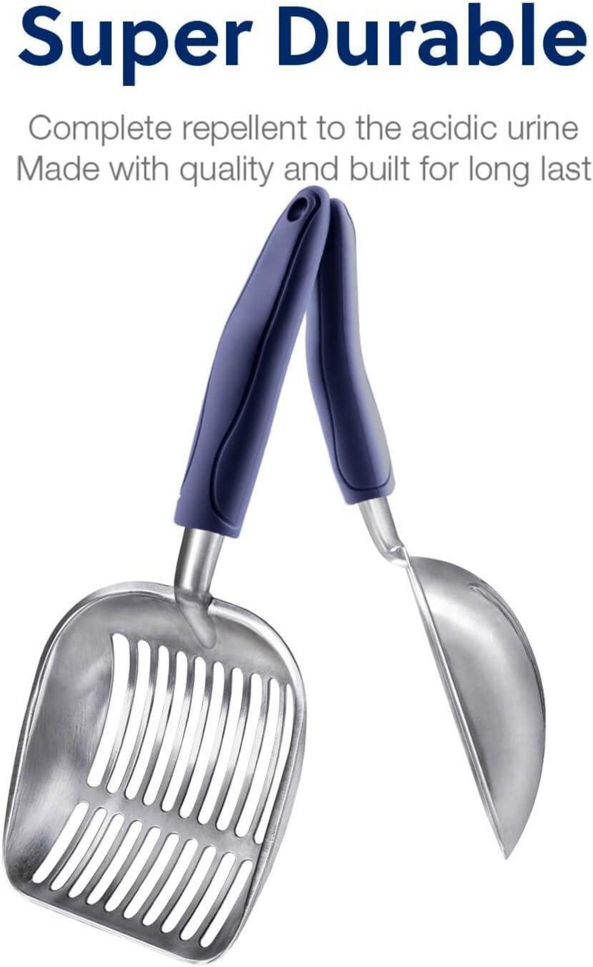 WePet Katzenstreu Scoop Aluminiumlegierung Sieb tiefe Schaufel langer Griff
