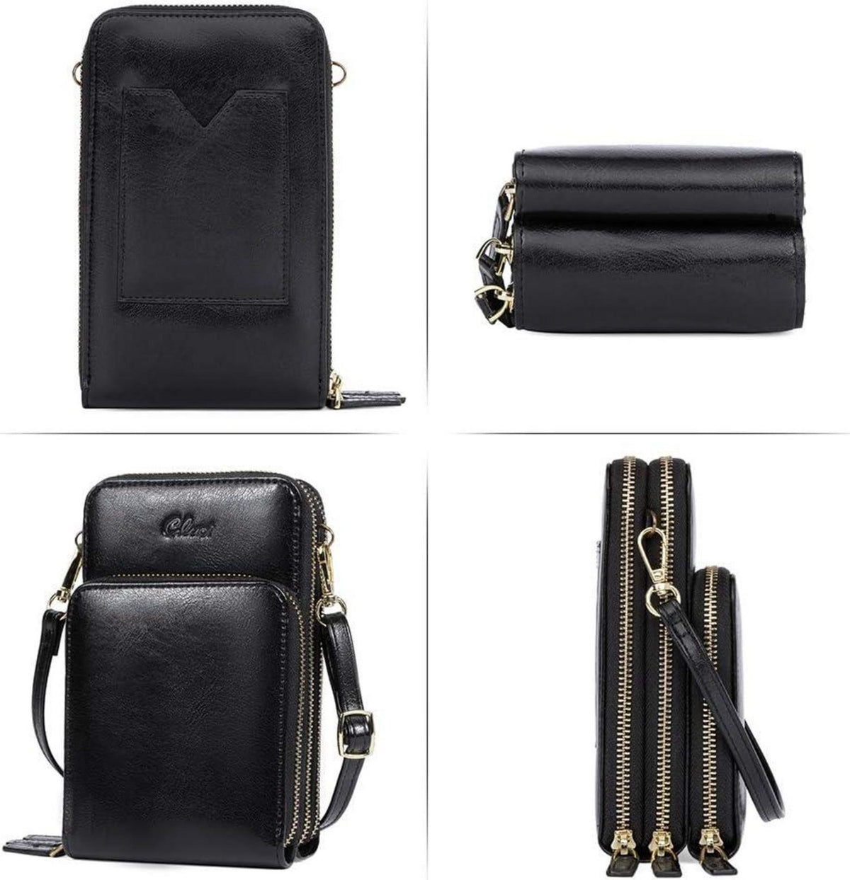 Handy Umhängetasche Damen Crossbody Clutch Leder Geldbörse