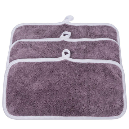 3er Pack Waschlappen Make-up Entferner Tücher 15x30cm Gesichtspflege Lila