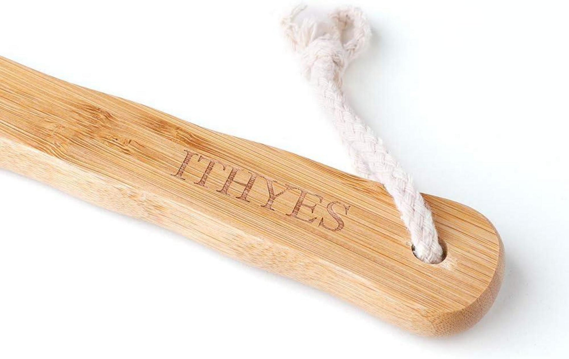 Ithyes Badebürste Rückenbürste mit langem Stiel Bambus Naturborsten