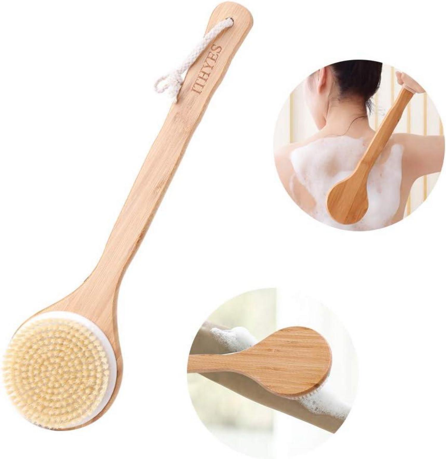 Bambus Rückenbürste Körperbürste Trockenbürste Peeling Massage
