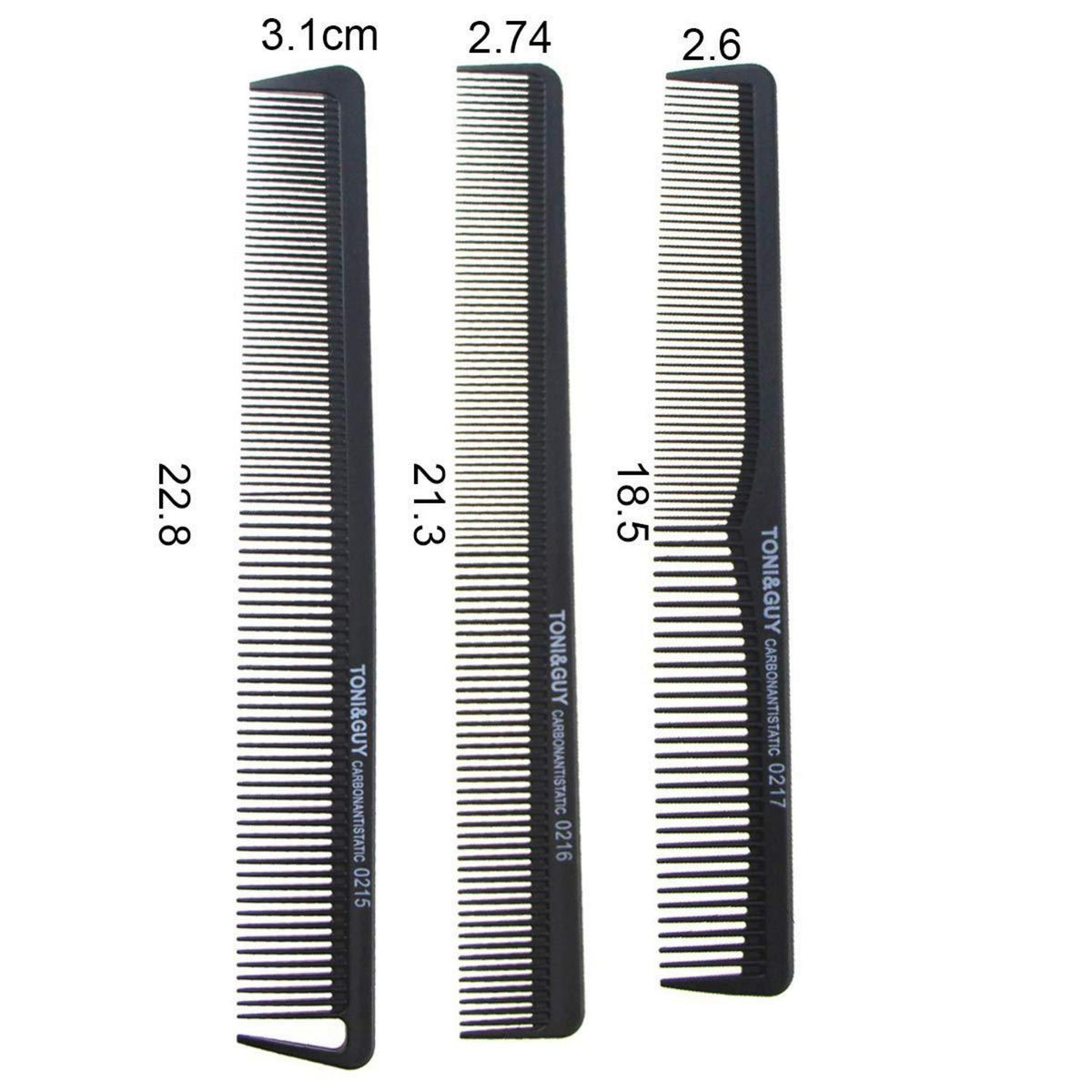 11-teiliges Schwarz Friseur Haarkamm-Set für Haarstyling