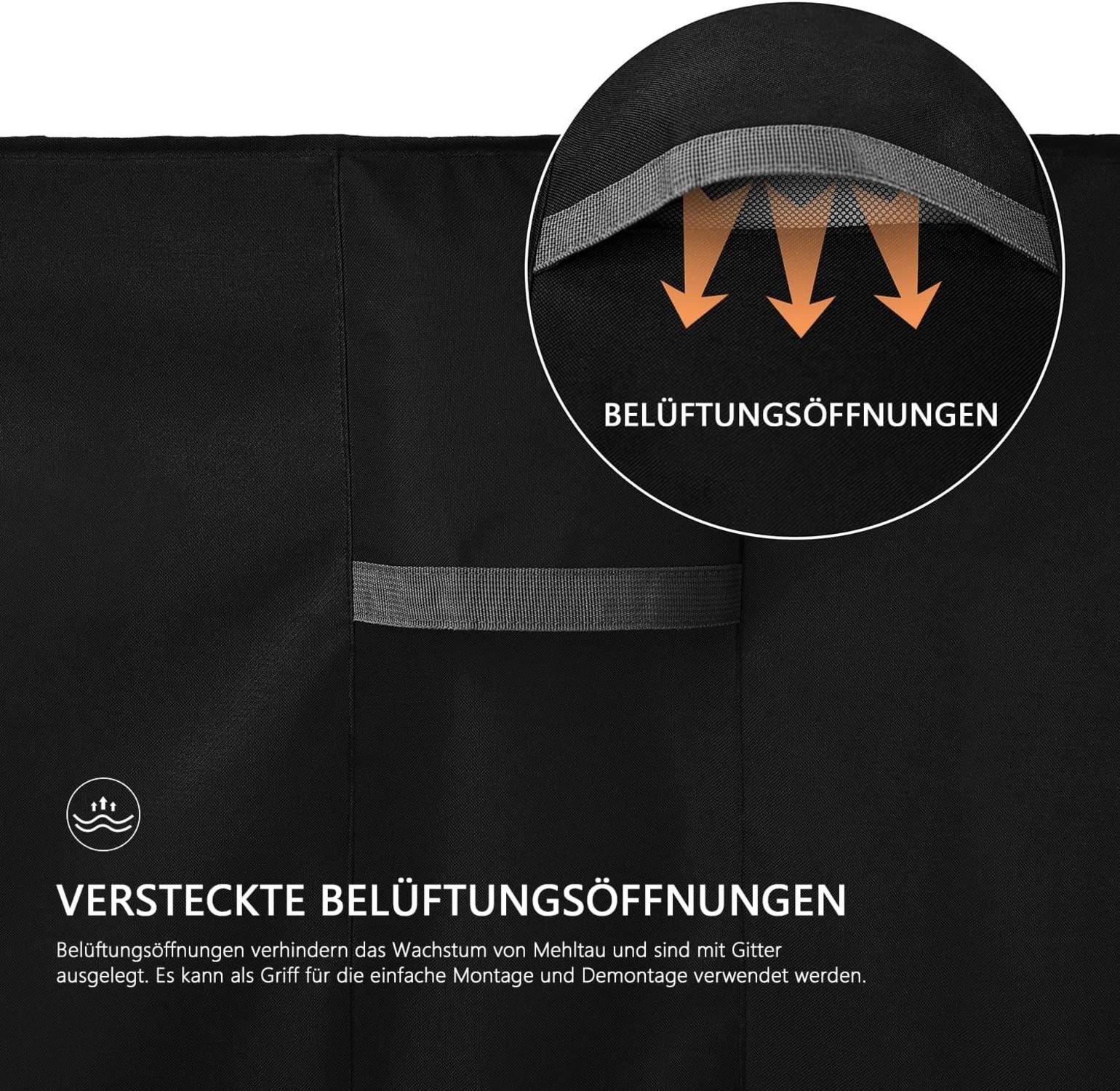Gartenmöbel Abdeckung 600D Oxford Gewebe Wasserdicht Rund Ø128cm