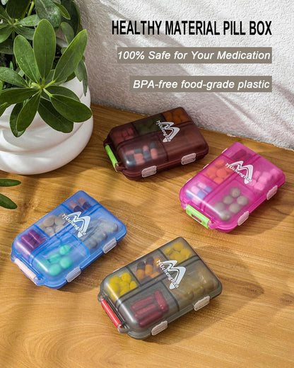 Tablettenbox 7 Tage Pillendose 10 Fächer Medikamentenbox Reise