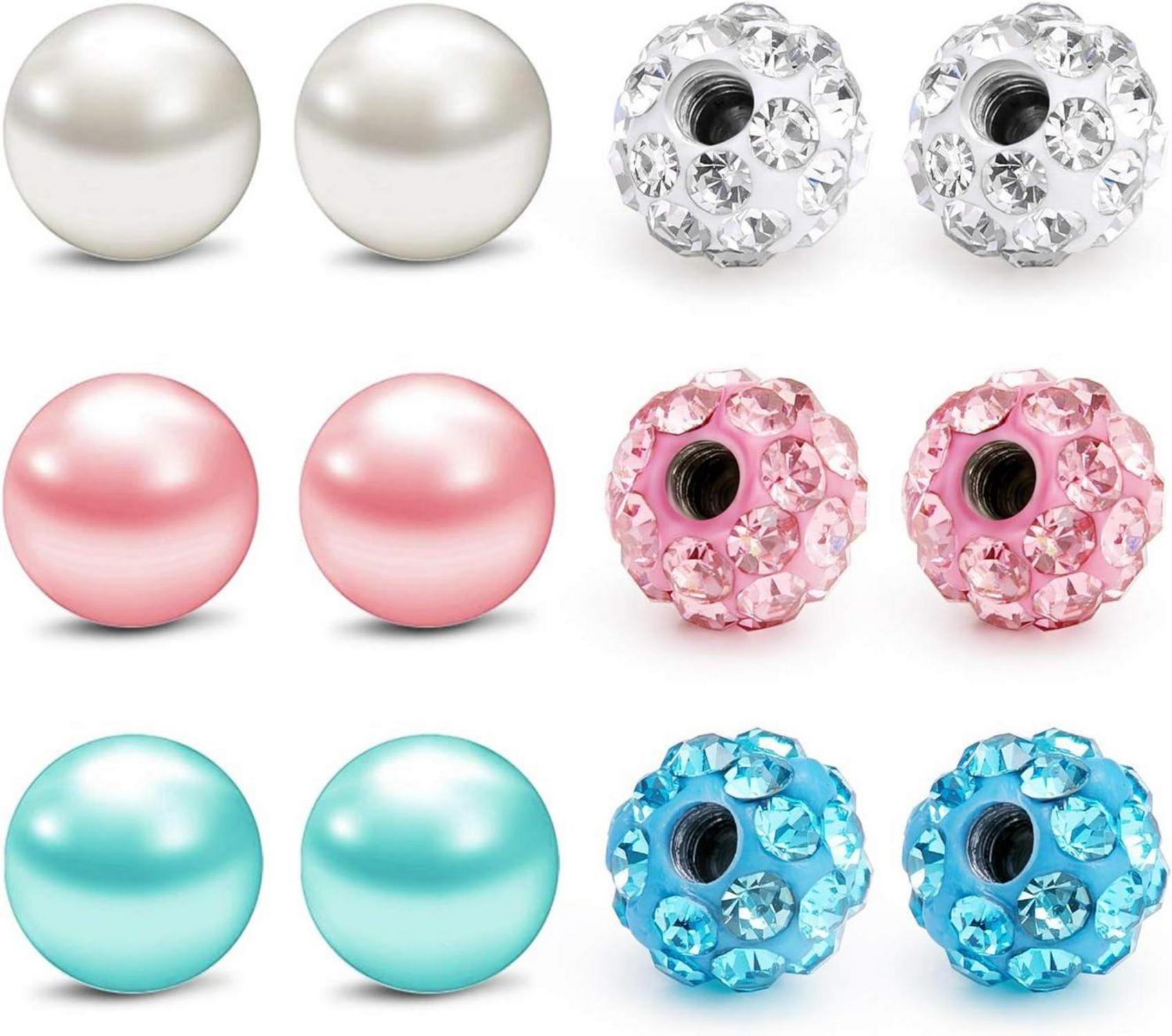 Piercing Kugeln aus Edelstahl und Acryl 14G 5mm Ersatzkugeln