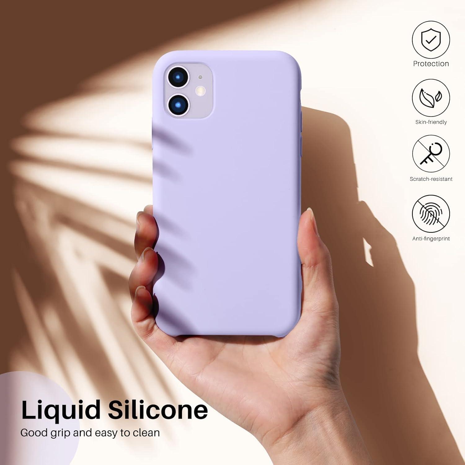 iPhone 11 Silikon Case Ultra Dünn Handyhülle Schutz 6,1 Zoll - Helles Lila
