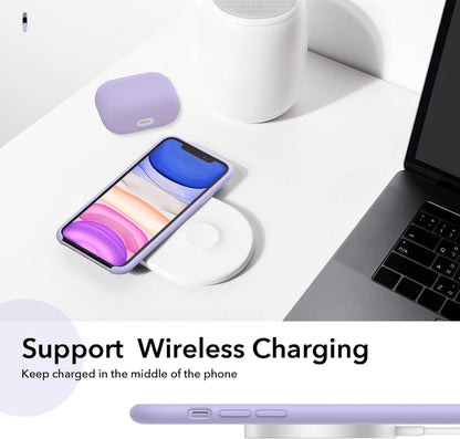 ORNARTO iPhone 11 Silikon Case Hülle Ultra Dünn Flüssig 6,1 Zoll - Helles Lila