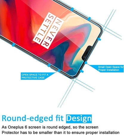 Panzer Schutz Glas OnePlus 6 2 Stück 9H Härte 0.33mm HD Ultra-klar