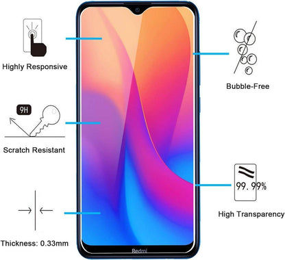 Panzer Schutz Glas für Xiaomi Redmi 8, 8A - 2er Pack, 9H