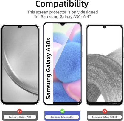 Panzer Schutz Glas Samsung Galaxy A30s A40s 3 Stück 9H