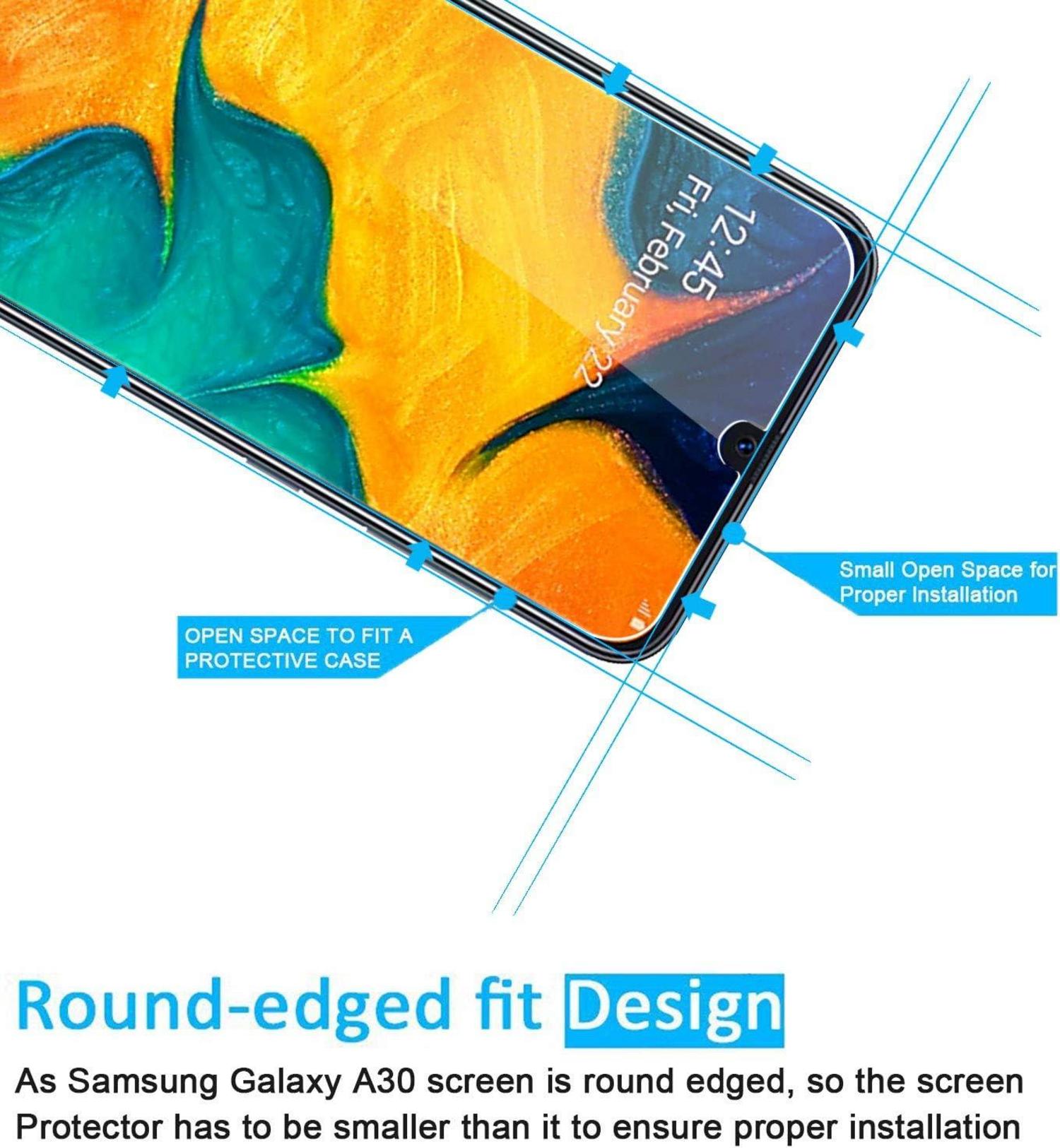 Panzer Schutzglas Samsung Galaxy A30 M30 M30s 2 Stück