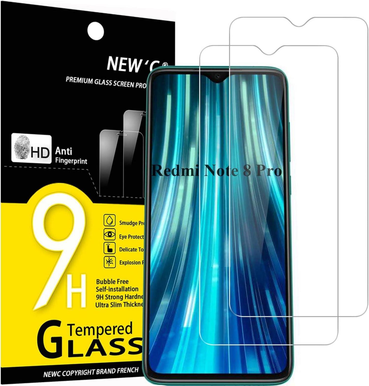Panzer Schutzglas für Xiaomi Redmi Note 8 Pro, Redmi 9 - 2er Set