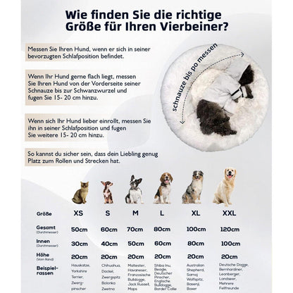 Flauschiges Hundebett Donut Grau – Komfort für Große Hunde