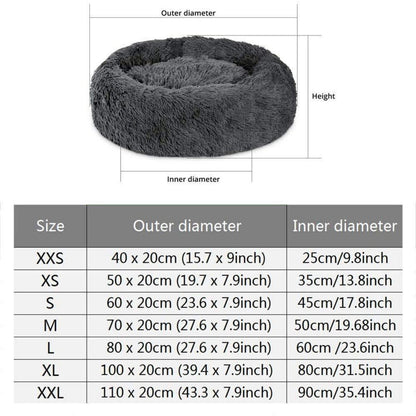 Plüsch Hundebett Groß – Waschbar, Rutschfest, 120x120cm Rose
