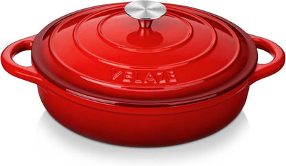 Bräter Gusseisen 3,5L Topf 28cm Schmortopf Brot Backen Bratentopf mit