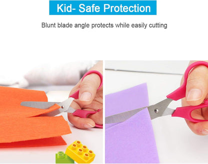 Kinderschere mit Edelstahl Klinge und Kunststoff Griff, 2er Pack, Abgerundete