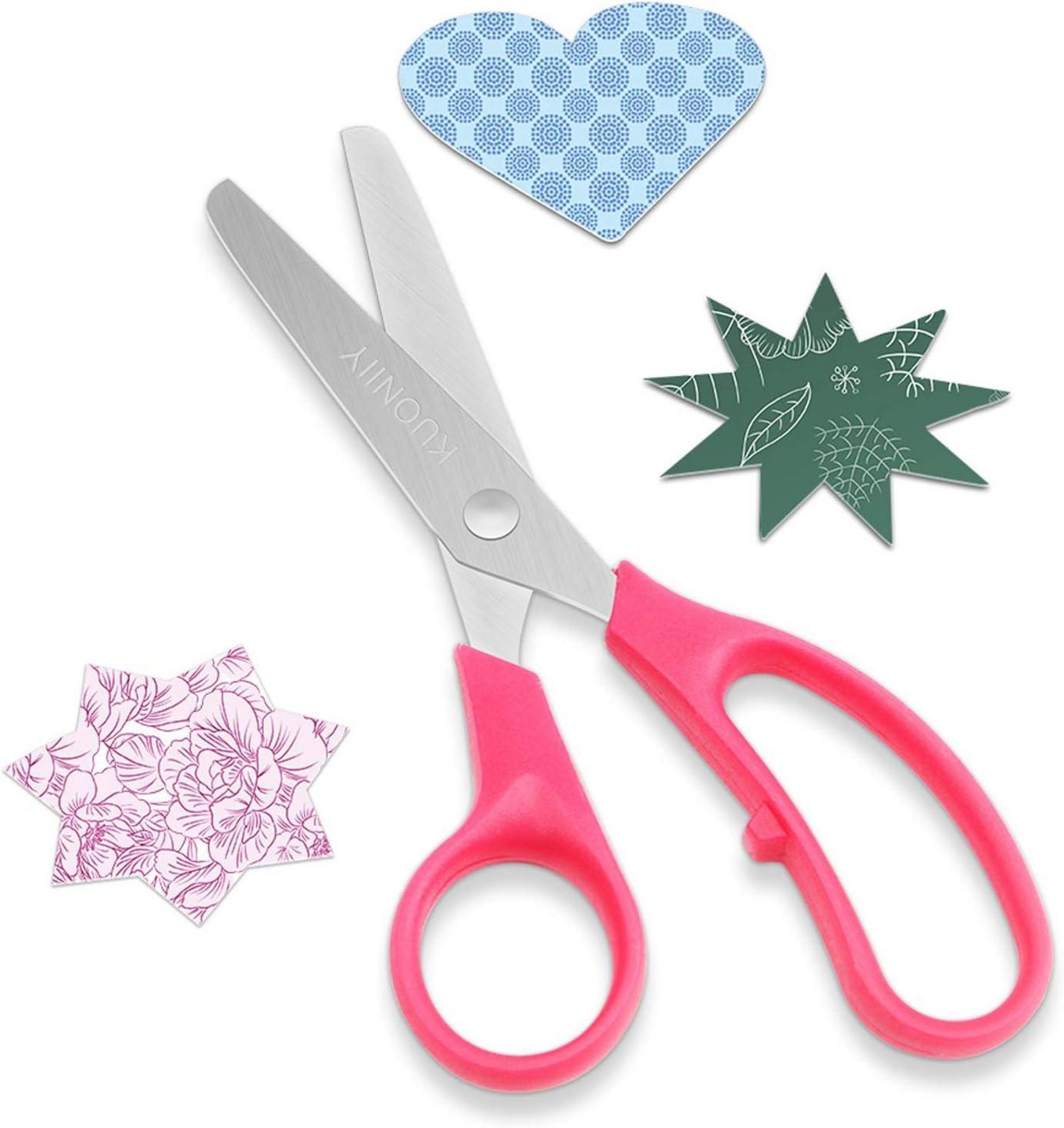 Kinderschere mit Edelstahl Klinge und Kunststoff Griff, 2er Pack, Abgerundete