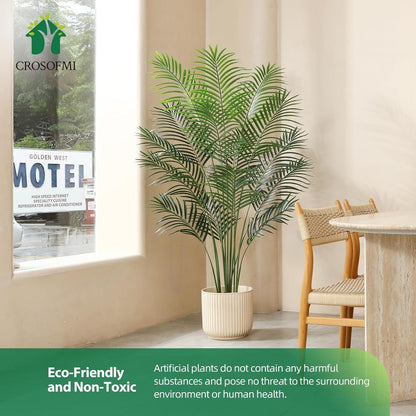 Künstliche Palme groß 150cm Kunstpflanze im Topf Plastik
