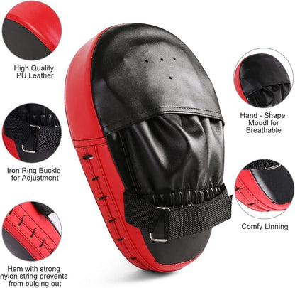 Handpratzen Set PU Schlagpolster 6OZ Boxhandschuhe Boxtraining Kickboxen